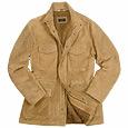 Forzieri Men` Tan Four-Pocket Italian Suede Leather Jacket