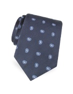 Forzieri Mini Paisley Pattern Woven Silk Tie