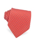 Forzieri Mini Squares Geometric Woven Silk Tie