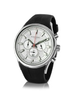 Forzieri Modena - Mens Stainless Steel Rubber Strap