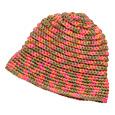 Forzieri Multicolor Italian Handmade Knit Wool Cloche Hat