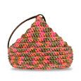 Forzieri Multicolor Italian Handmade Knit Wool Hobo Shoulder Bag