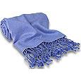Forzieri Ocean Blue Pashmina and Silk Shawl