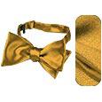 Forzieri Ocher Yellow Solid Silk Self-tie Bowtie