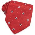 Forzieri Ornamental Flowers Wine Red Extra-Long Woven Silk Tie