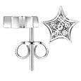Forzieri Pave Diamond Star 18K White Gold Earrings