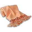 Forzieri Peach Pashmina and Silk Shawl