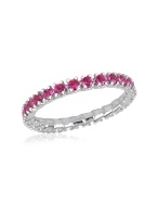 Pink Sapphires 18K Gold Eternity Band