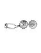 Polished Sterling Silver Golf Ball Cuff Links