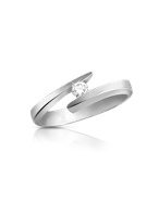 Princess - 0.065 ct Diamond 18K Gold Solitaire