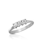 Princess - 0.10 ct Three-Stone Diamond 18K Gold