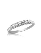Forzieri Princess - 0.195 ct Diamond 18K Gold Band Ring