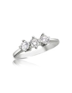 Princess - 0.29 ct Three-Stone Diamond 18K Gold