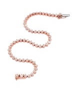 Forzieri Prong-set Diamond 18K Rose Gold Tennis Bracelet