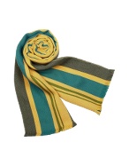 Forzieri Pure Wool Multi-stripe Long Scarf