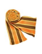 Forzieri Pure Wool Striped Long Scarf