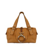 Forzieri Ring - Tobacco Stone Washed Leather Satchel Bag