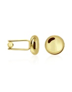 Forzieri Round Gold Plated Classic Cufflinks