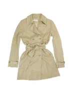 Forzieri Sand Italian Genuine Leather Trench Coat