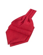 Forzieri Shimmering Red Textured Silk Ascot
