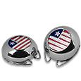 Forzieri Silver Plated Star and Stripes Button Covers