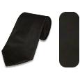 Forzieri Solid Black Extra-Long Tie