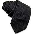 Forzieri Solid Black Twill Silk Narrow Tie