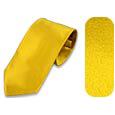 Forzieri Solid Golden Yellow Extra-Long Tie
