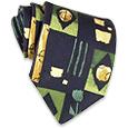 Forzieri Squares and Tulips Silk Tie