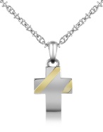 Forzieri Stainless Steel Cross Pendant Necklace