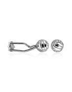 Sterling Silver Ball Cuff Links