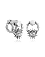 Sun Double Sided Sterling Silver Cuff Links