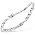 Forzieri Swarovski Crystal and Sterling Silver Tennis Bracelet