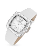 Forzieri Tigra - Swarovski Crystal Frame White Dress Watch