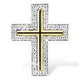 Forzieri Two-Tone 18K Gold Diamond Cross Pendant