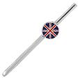 Union Jack Silver Plated Tie Clip
