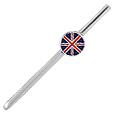 Forzieri Union Jack Silver Plated Tie Clip
