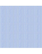 Forzieri White and Light Blue Pencil Stripe 2 Ply Poplin Cotton