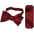 Forzieri Wine Red Solid Silk Self-tie Bowtie