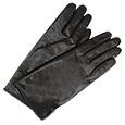 Women` Black Cashmere Lined Italian Leather Gloves