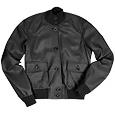Forzieri Women` Black Italian Genuine Leather Two-pocket Jacket