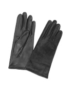 Women` Black Pony Hair and Italian Nappa Leather Gloves