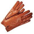 Women` Cashmere Lined Brown Italian Leather Gloves