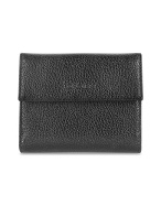 Forzieri Women` Pebble Italian Leather French Purse Wallet