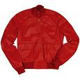 Forzieri Women` Red Italian Genuine Leather Two-pocket Jacket
