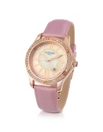 Forzieri Women` Swarovski Crystal Gold Plated Dress Watch