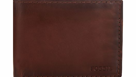 Fossil Carson Leather Wallet, Brown