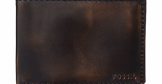 Fossil Carson Traveller Leather Wallet, Black