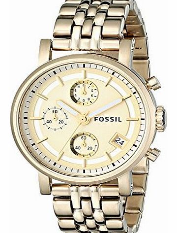 Fossil Chronograph Gold Tone Ladies Watch ES2197