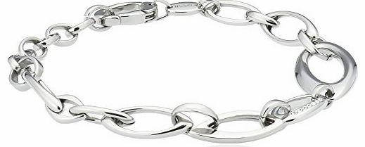  Lady Steel Modern Leaves JF85725040 Cubic Zirconia 22.0 centimetres Stainless Steel Bracelet